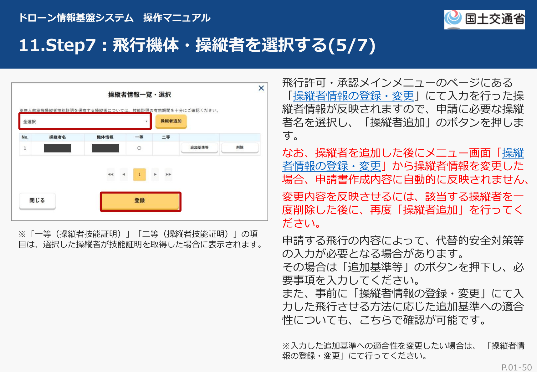 DIPS2.0 操縦者の選択画面